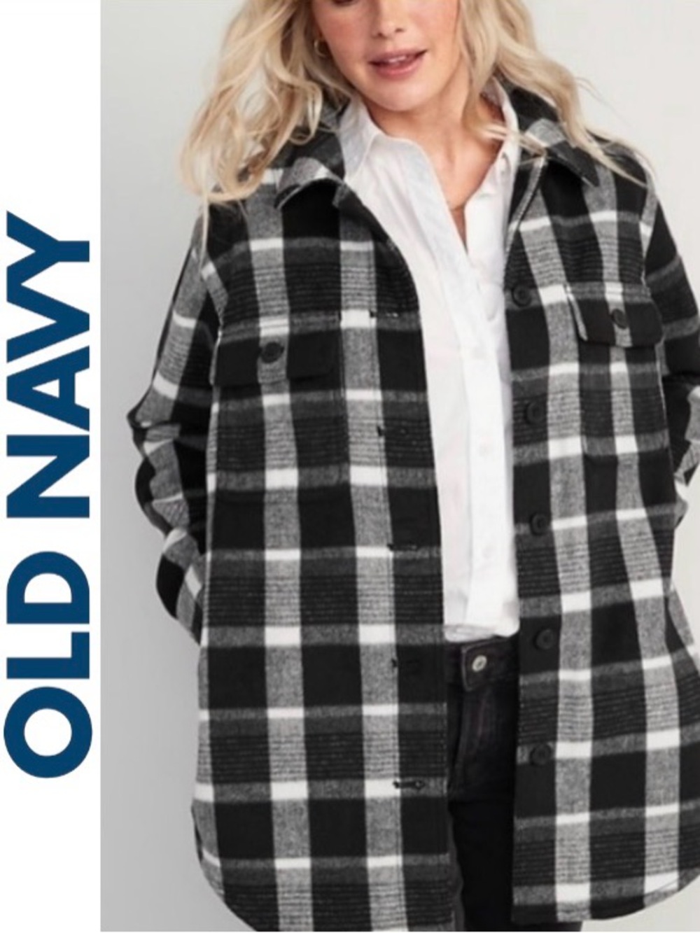 2X Old Navy Soft Brushed Plaid Shacket, NWT
